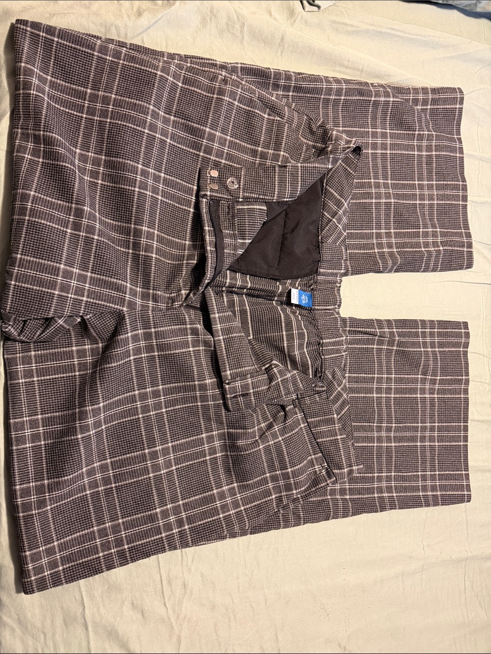 Old Navy Gray Plaid Flannel Trousers